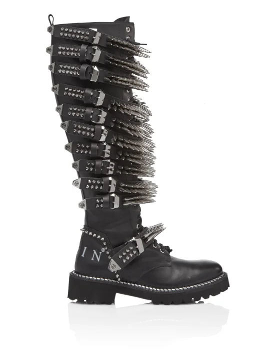 Boots Flat High Studs