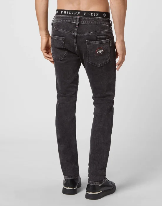 Denim Trousers Super Straight Cut Iconic Plein