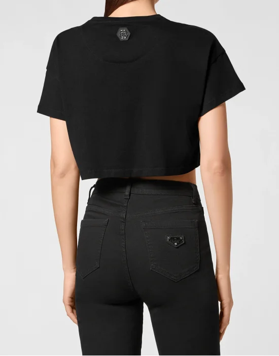 Crop T-shirt Round Neck SS Signature