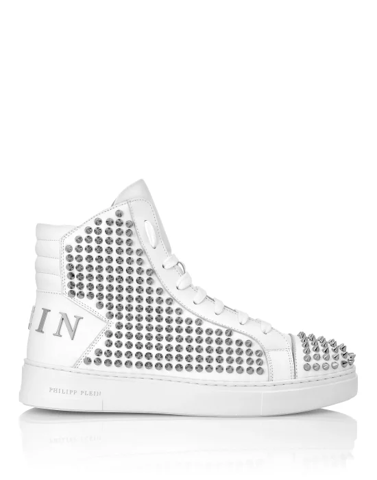 HI-TOP  STUDDED  SNEAKERS
