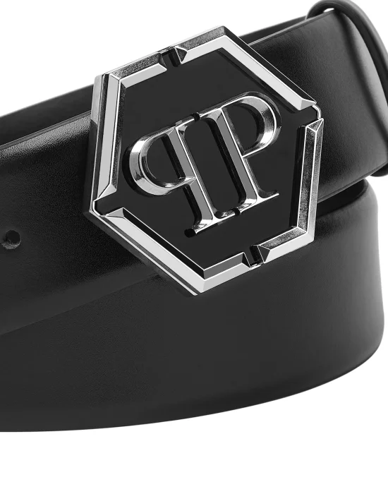 Leather Belt Hexagon