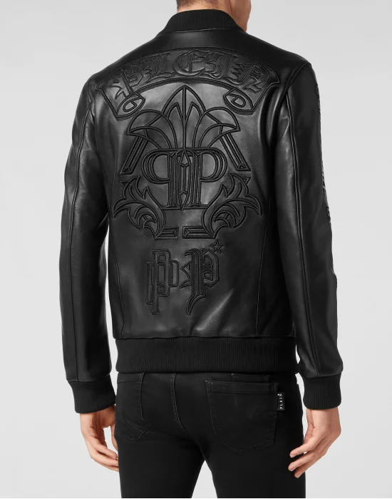 Leather Bomber Gothic Banner