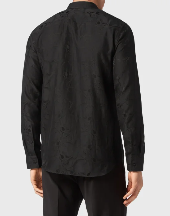Jacquard Shirt Sugar Daddy Cut LS Skull