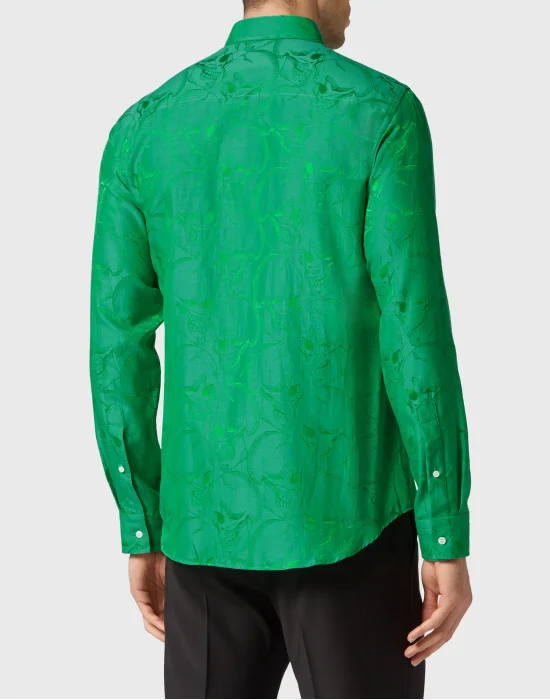 Jacquard Shirt Sugar Daddy Cut LS Skull