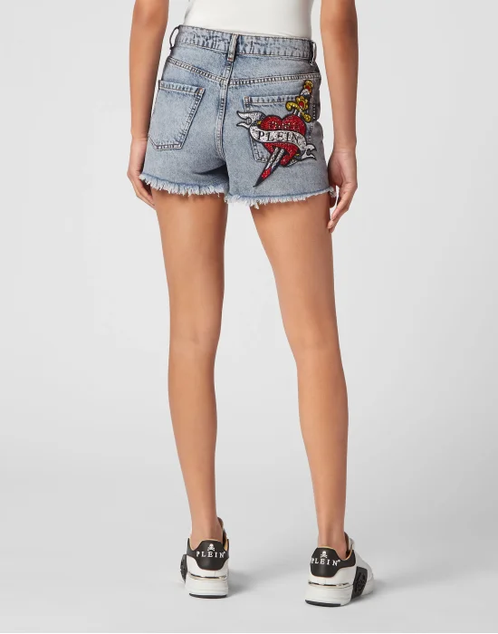 Denim Hot Pants Love