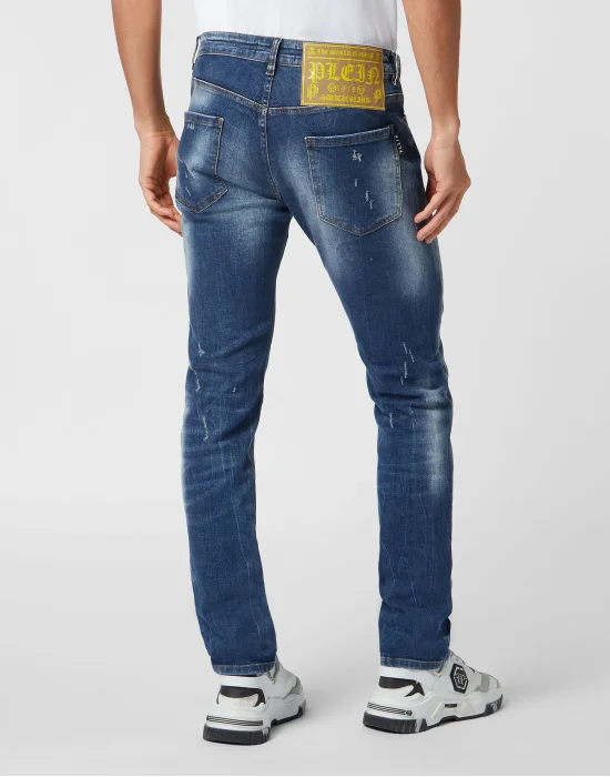 Denim Trousers Super Straight Cut Lion Circus