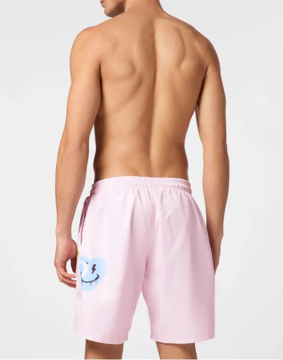 Jogging Shorts with Smile Print