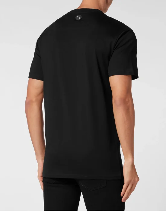 T-shirt Round Neck SS with crystals Dripping Skull