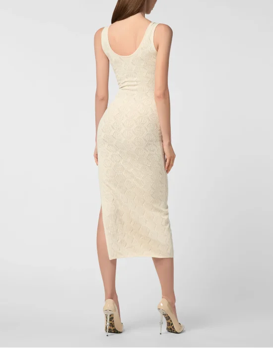 Viscose Long Dress Monogram