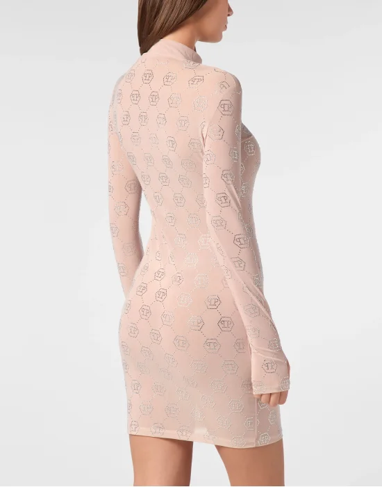 Shirt Dress Monogram Strass