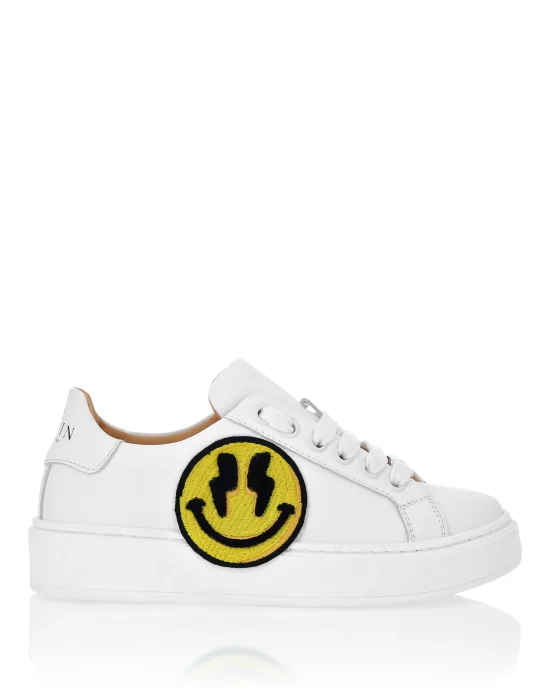 Leather Lo-Top Sneakers Smile