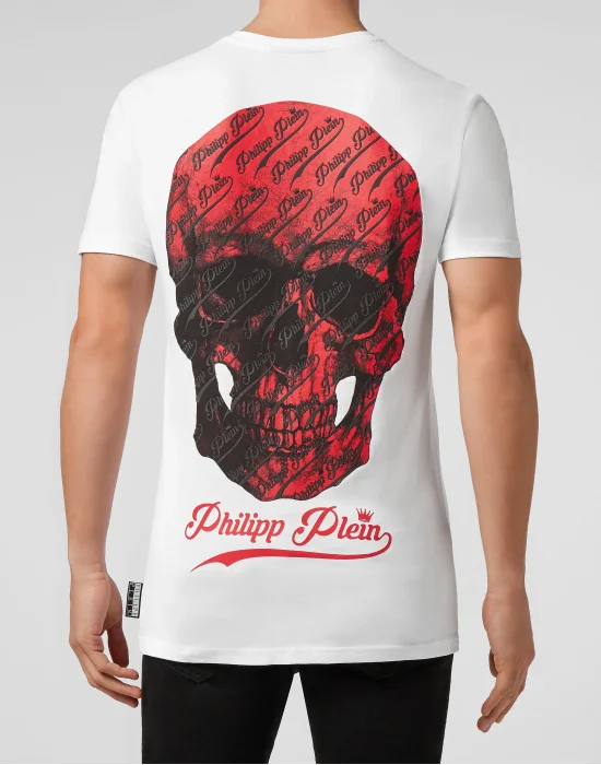 T-shirt V-Neck SS Allover skull