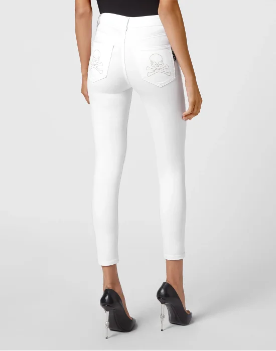 Denim Skinny Trouser  Skull
