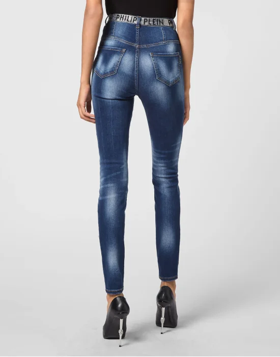 Super High Waist Jegging Stones  Philipp Plein TM with Crystals