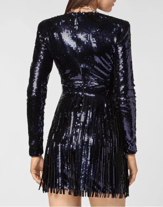 Short Dress Degradè Paillettes