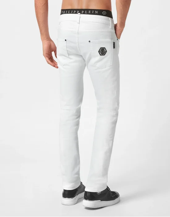 Denim Trousers Super Straight Cut Premium Hexagon
