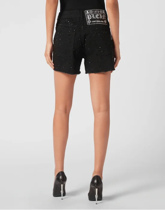 Denim Hot Pants Crystal Rain