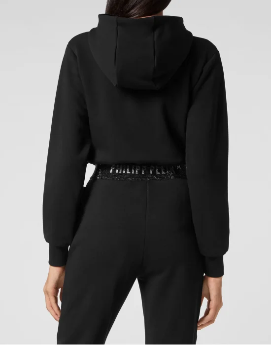 Cropped Hoodie Sweatjacket Stones