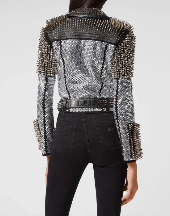 Leather Biker Jacket Studs