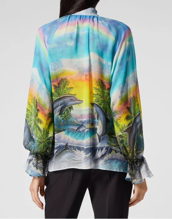 Silk Chiffon Shirt Hawaii