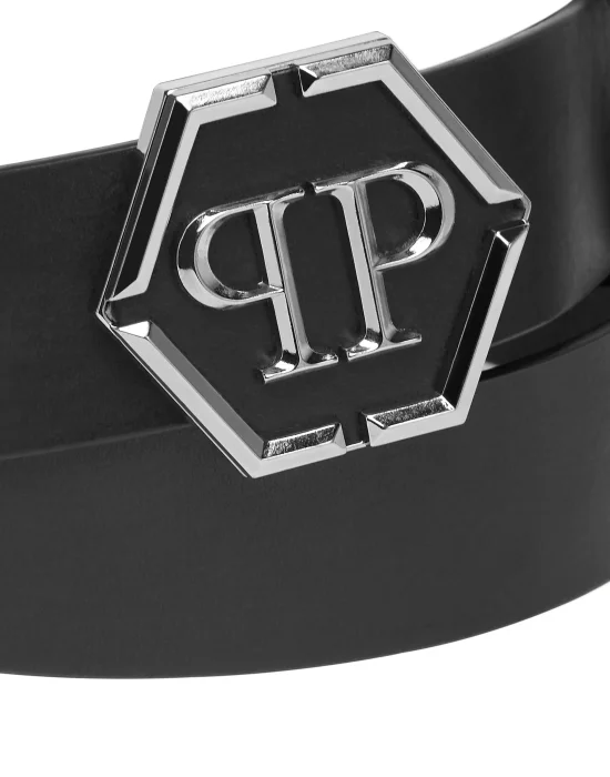Leather Belt Hexagon