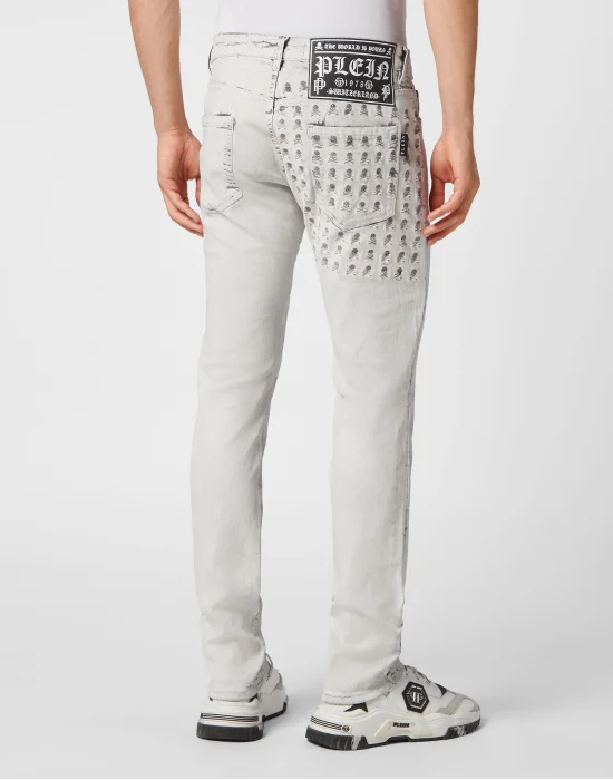 Denim Trousers Super Straight Cut Skull&Bones
