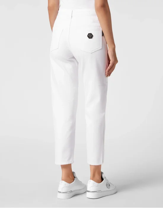 Denim Trousers Mom Fit Heart