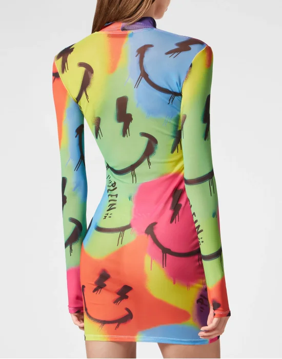 Mini Dress LS Smile
