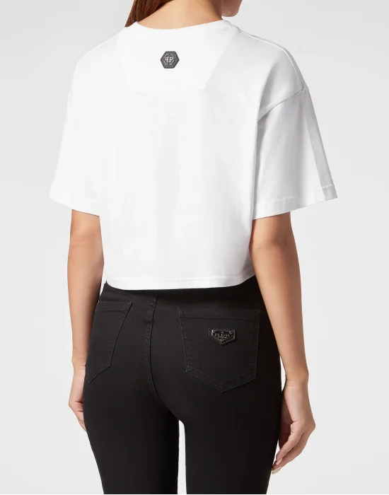 Cropped T-Shirt Round Neck Smile