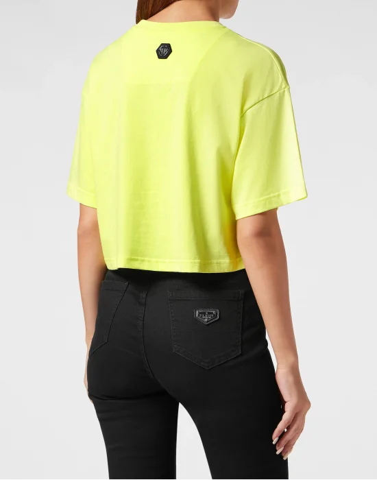 Cropped T-Shirt Round Neck Smile