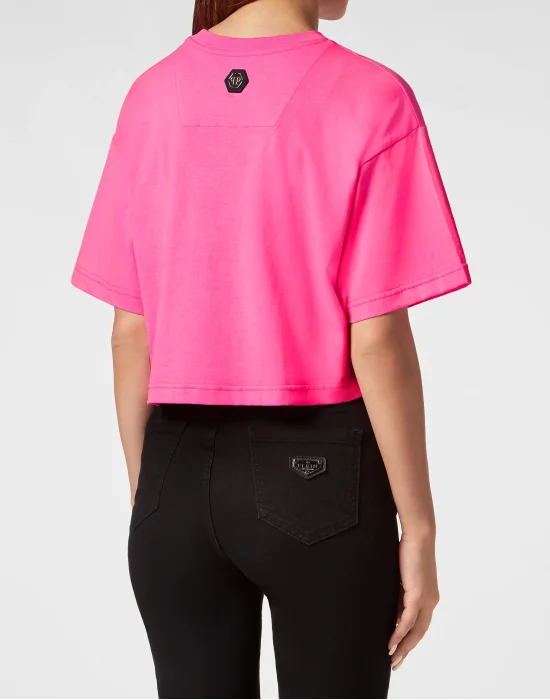 Cropped T-Shirt Round Neck Smile