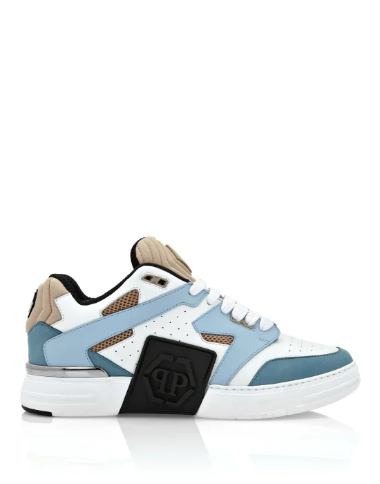 Mix Leather Lo-Top Sneakers