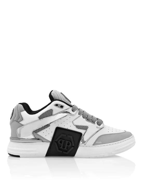 Mix Leather Lo-Top Sneakers