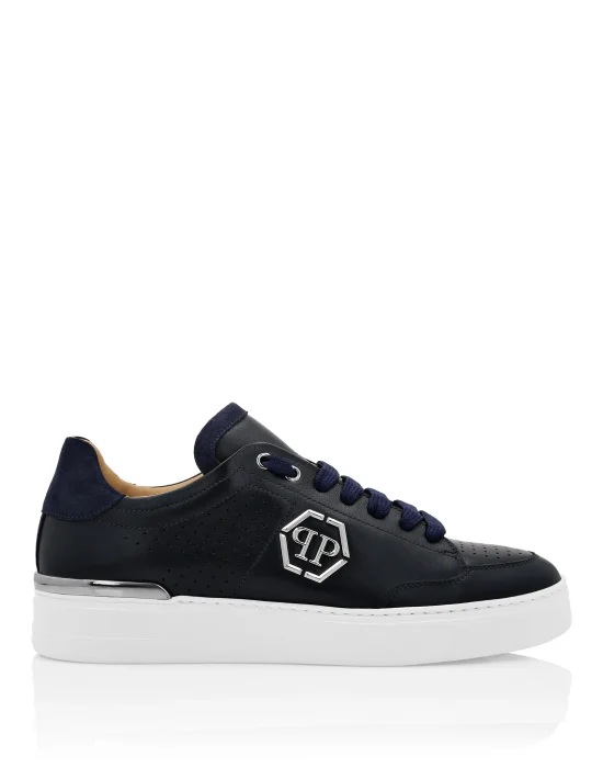 Mix Leather Lo-Top Sneakers