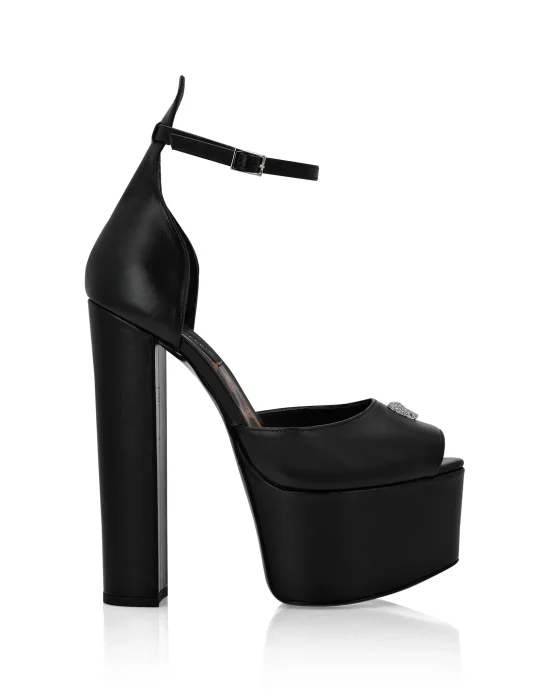 Leather Platform Sandals Hi-Heels