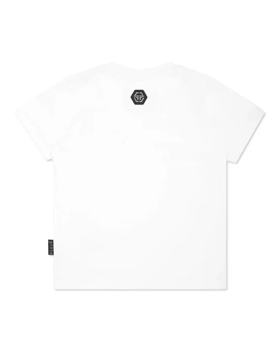 Jersey T-shirt Round Neck SS Strass Skull&Bones