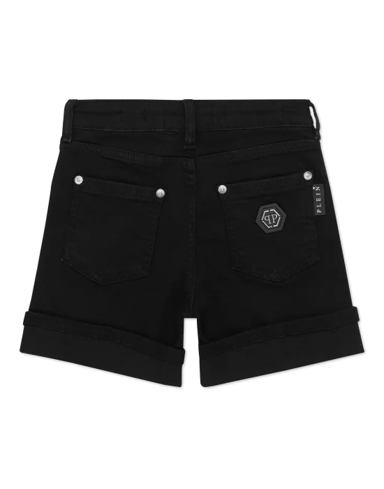 Cuff Denim Shorts