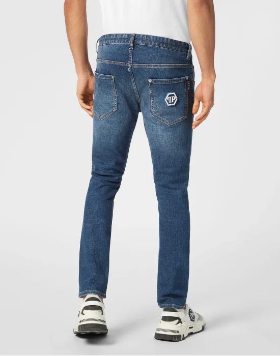 Denim Skinny Fit Trousers Hexagon