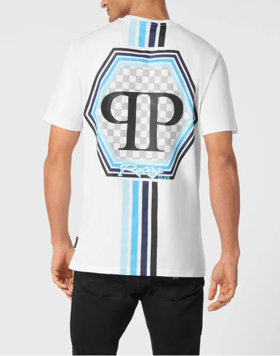 T-shirt Round Neck SS Stripes Hexagon