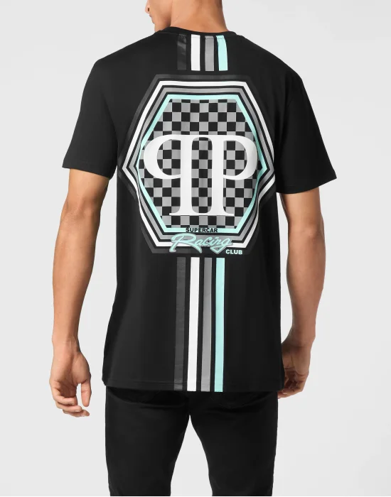 T-shirt Round Neck SS Stripes Hexagon