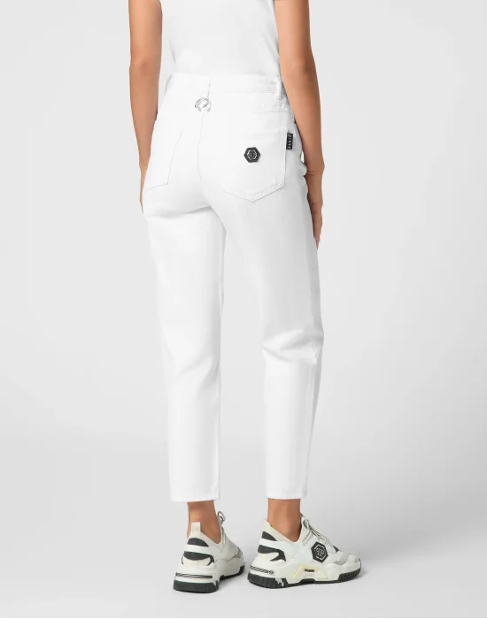 Denim Mom Fit Trousers