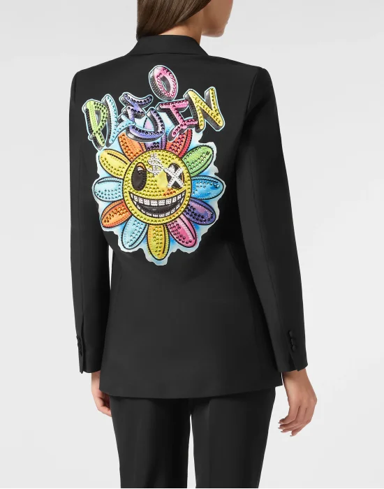 Wool Boyfriend Fit Blazer LS Smile