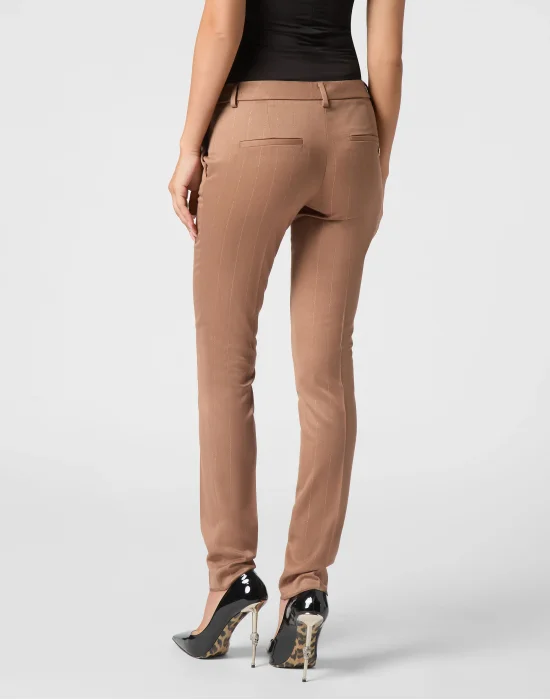 Pinstripe Chinos Fit Trousers