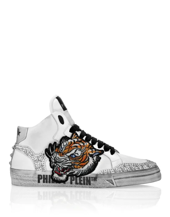 Leather Hi-Top Sneakers Retrokickz Tiger