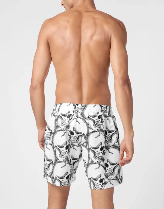 Short Swim Boxer Skull