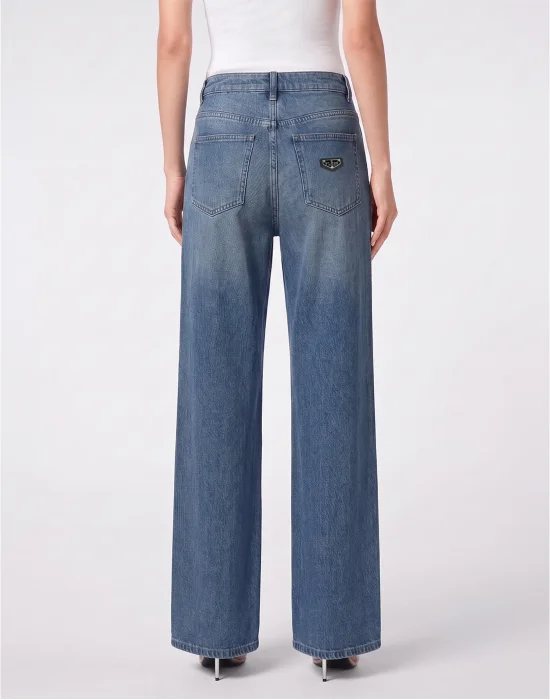 Straight Fit Jeans Full Crystal Strass